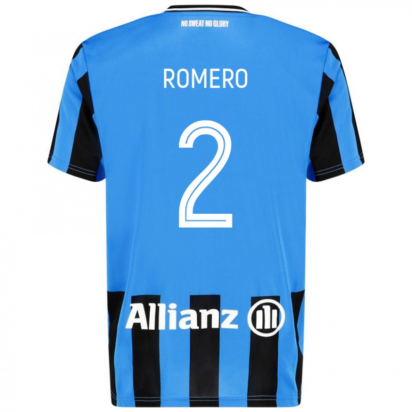 Niño Camiseta Zaid Romero #2 Azul Cielo Negro 1ª Equipación 2024/25 La Camisa