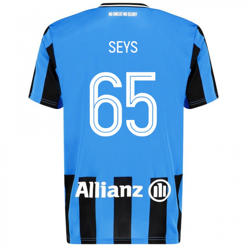 Niño Camiseta Joaquin Seys #65 Azul Cielo Negro 1ª Equipación 2024/25 La Camisa