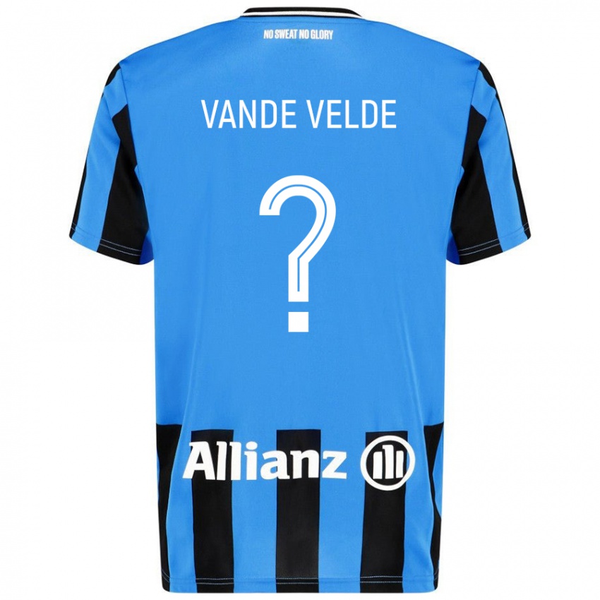 Niño Camiseta Chloé Vande Velde #0 Azul Cielo Negro 1ª Equipación 2024/25 La Camisa