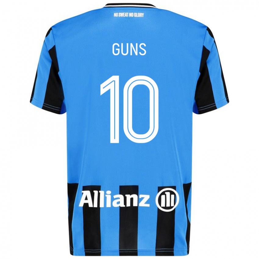 Niño Camiseta Celien Guns #10 Azul Cielo Negro 1ª Equipación 2024/25 La Camisa