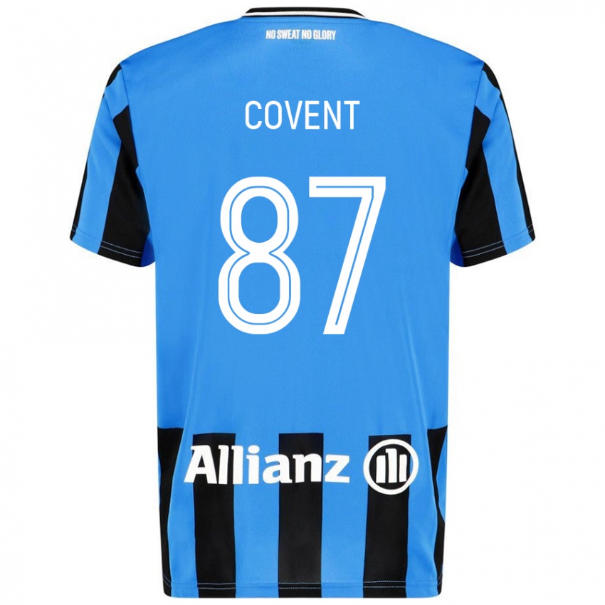 Niño Camiseta Jorijn Covent #87 Azul Cielo Negro 1ª Equipación 2024/25 La Camisa