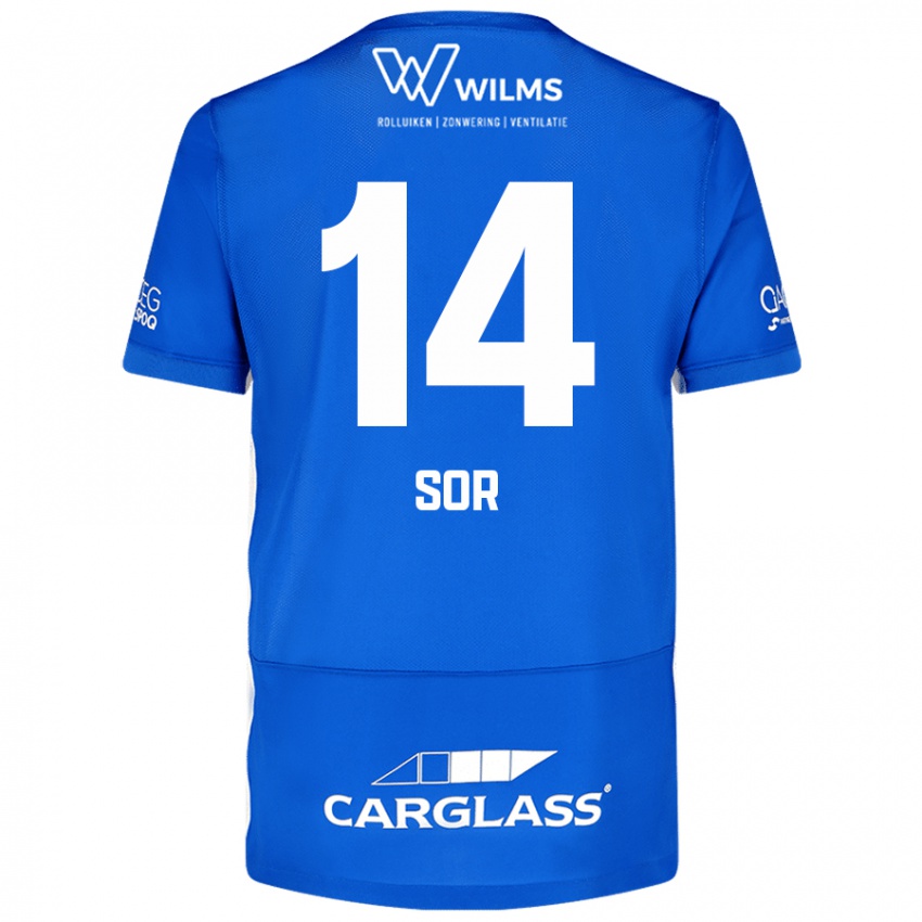 Niño Camiseta Yira Sor #14 Azul 1ª Equipación 2024/25 La Camisa