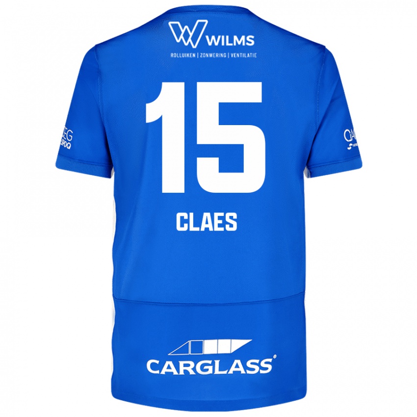 Niño Camiseta Thomas Claes #15 Azul 1ª Equipación 2024/25 La Camisa