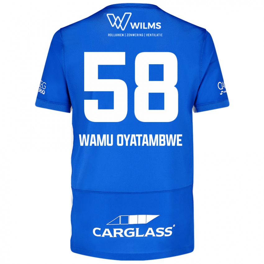 Niño Camiseta Matthias Wamu Oyatambwe #58 Azul 1ª Equipación 2024/25 La Camisa