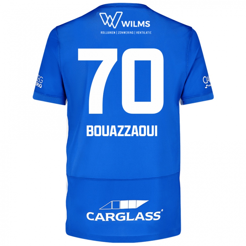 Niño Camiseta Ilyas Bouazzaoui #70 Azul 1ª Equipación 2024/25 La Camisa