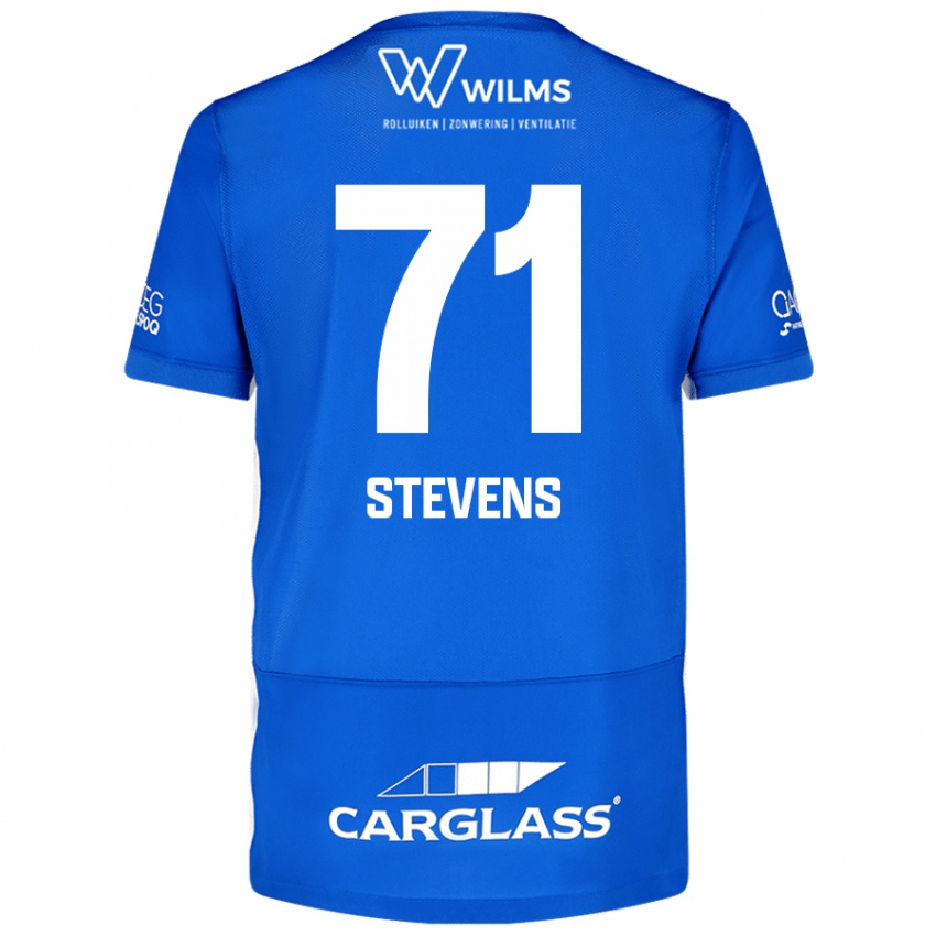 Niño Camiseta Brent Stevens #71 Azul 1ª Equipación 2024/25 La Camisa