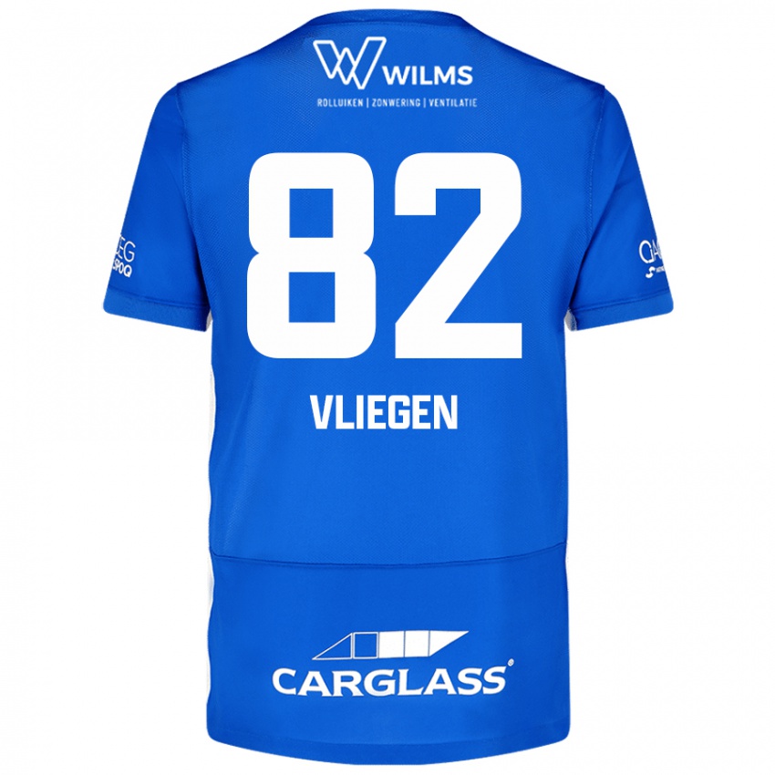 Niño Camiseta Olivier Vliegen #82 Azul 1ª Equipación 2024/25 La Camisa