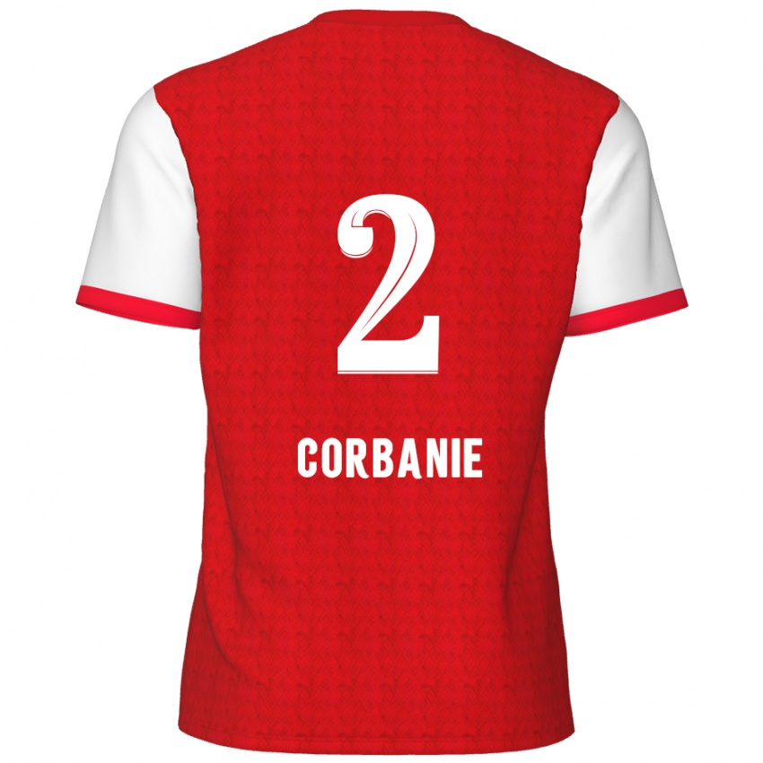 Niño Camiseta Kobe Corbanie #2 Rojo Blanco 1ª Equipación 2024/25 La Camisa