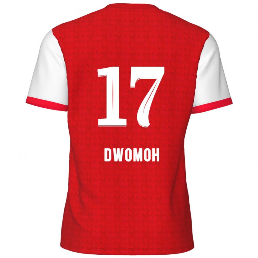 Niño Camiseta Pierre Dwomoh #17 Rojo Blanco 1ª Equipación 2024/25 La Camisa