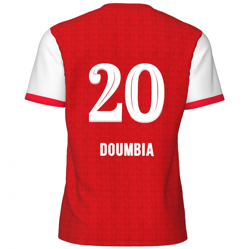 Niño Camiseta Mahamadou Doumbia #20 Rojo Blanco 1ª Equipación 2024/25 La Camisa