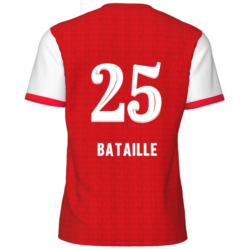 Niño Camiseta Jelle Bataille #25 Rojo Blanco 1ª Equipación 2024/25 La Camisa