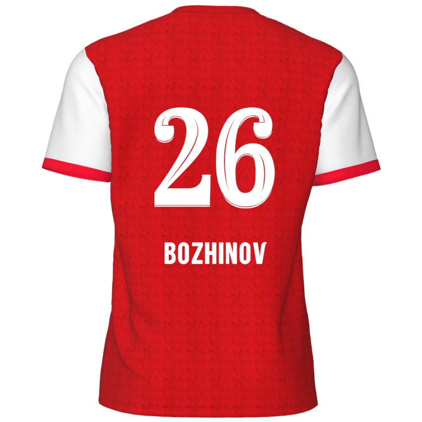 Niño Camiseta Rosen Bozhinov #26 Rojo Blanco 1ª Equipación 2024/25 La Camisa