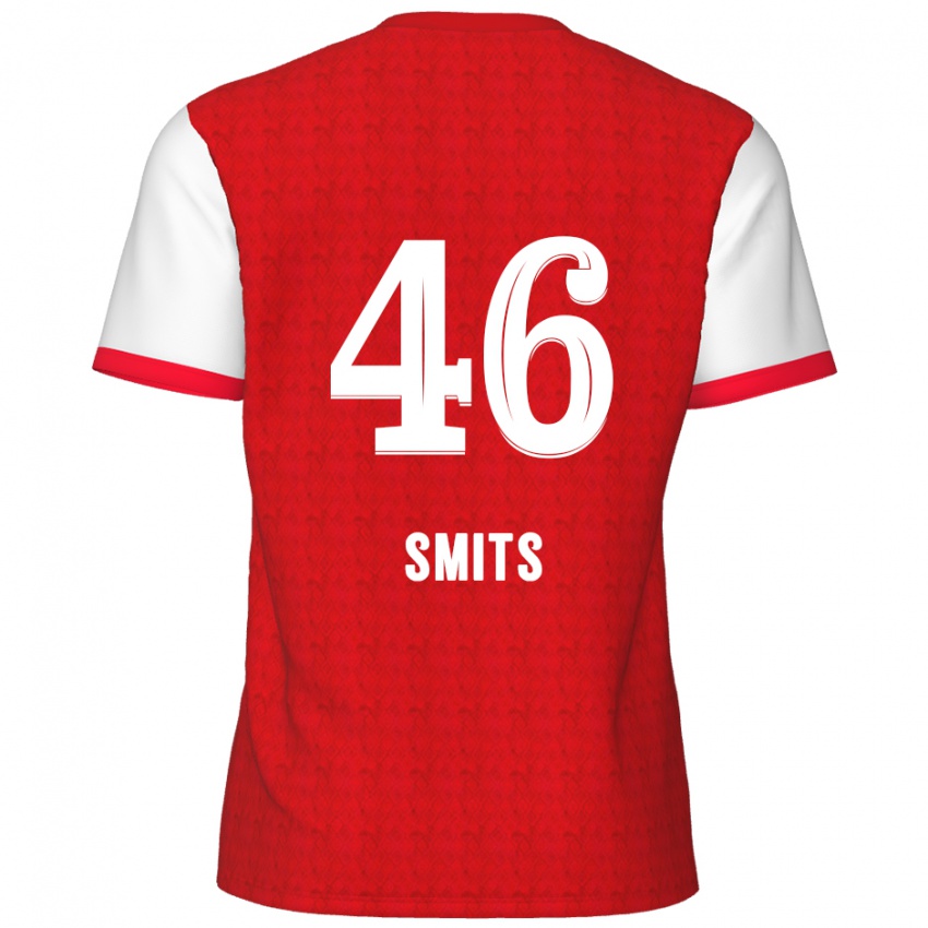 Niño Camiseta Milan Smits #46 Rojo Blanco 1ª Equipación 2024/25 La Camisa