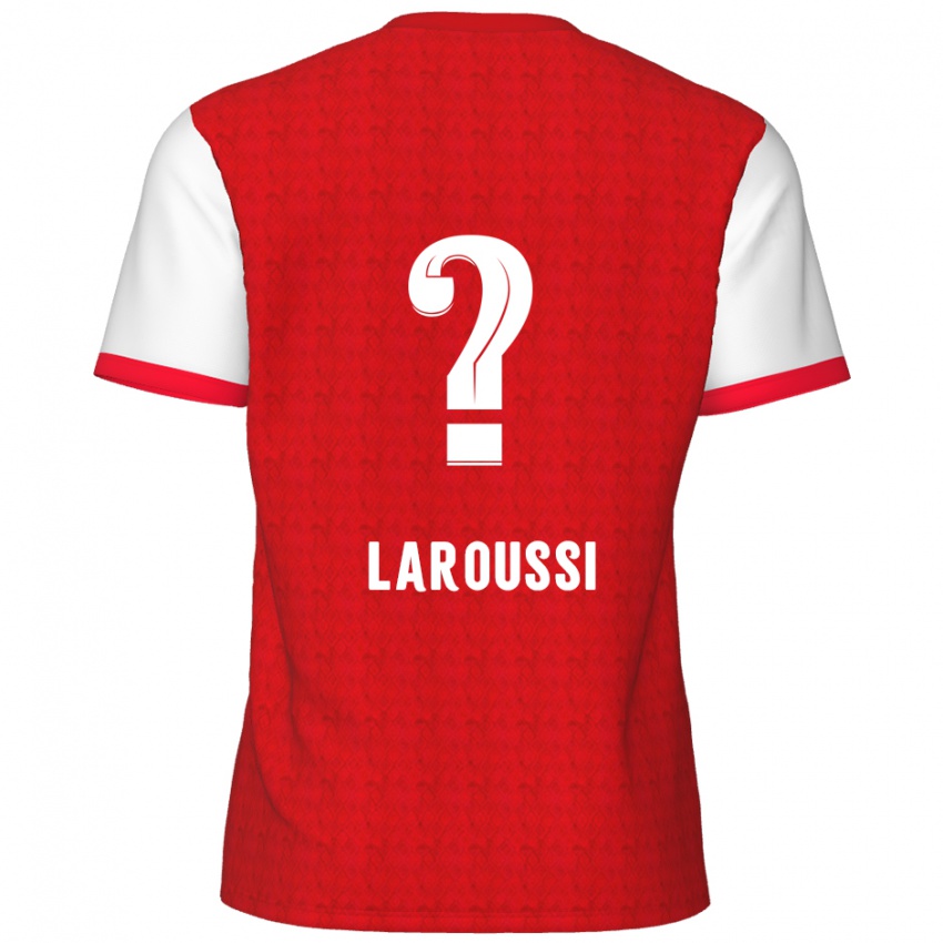 Niño Camiseta Nizar Laroussi #0 Rojo Blanco 1ª Equipación 2024/25 La Camisa