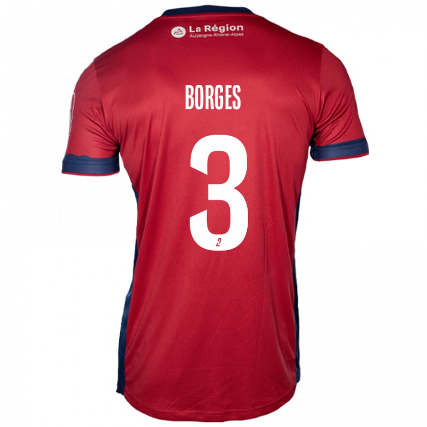 Niño Camiseta Neto Borges #3 Borgoña Claro 1ª Equipación 2024/25 La Camisa