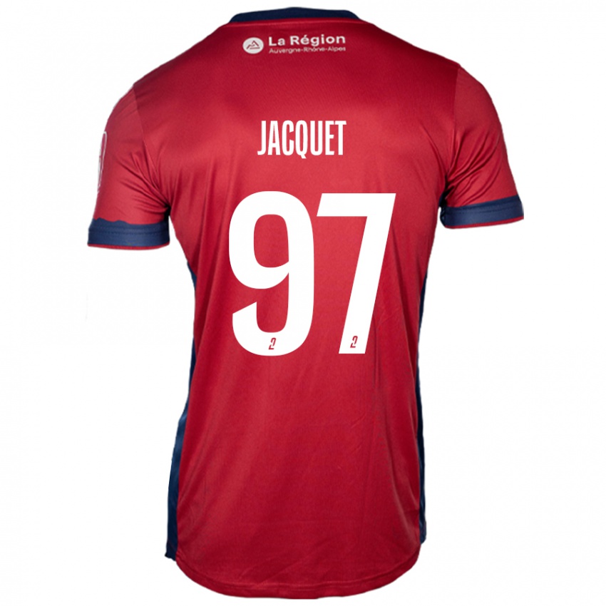 Niño Camiseta Jérémy Jacquet #97 Borgoña Claro 1ª Equipación 2024/25 La Camisa