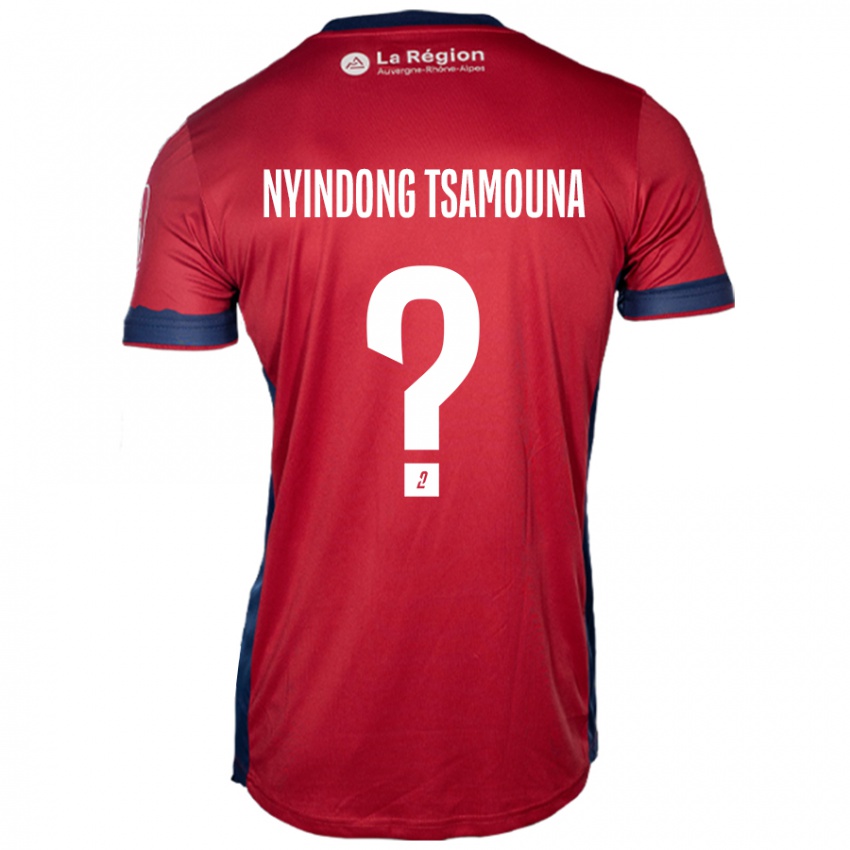 Niño Camiseta Jean Nyindong Tsamouna #0 Borgoña Claro 1ª Equipación 2024/25 La Camisa