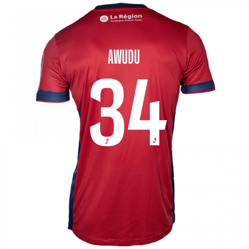 Niño Camiseta Sumaila Awudu #34 Borgoña Claro 1ª Equipación 2024/25 La Camisa