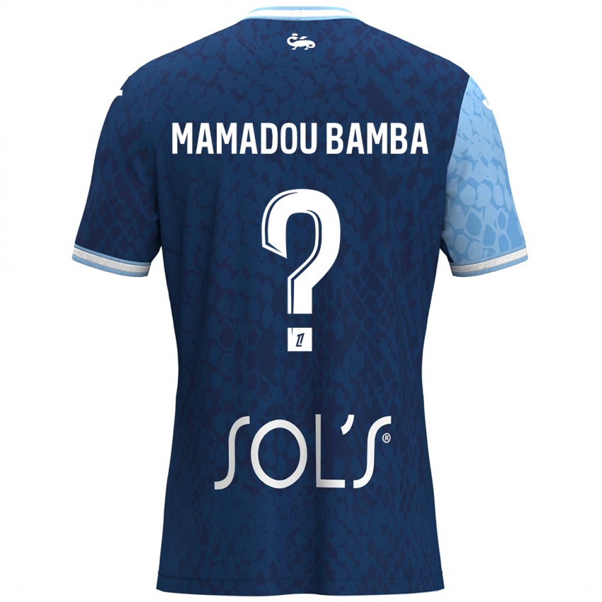 Niño Camiseta Ben Mamadou Bamba #0 Azul Cielo Azul Oscuro 1ª Equipación 2024/25 La Camisa