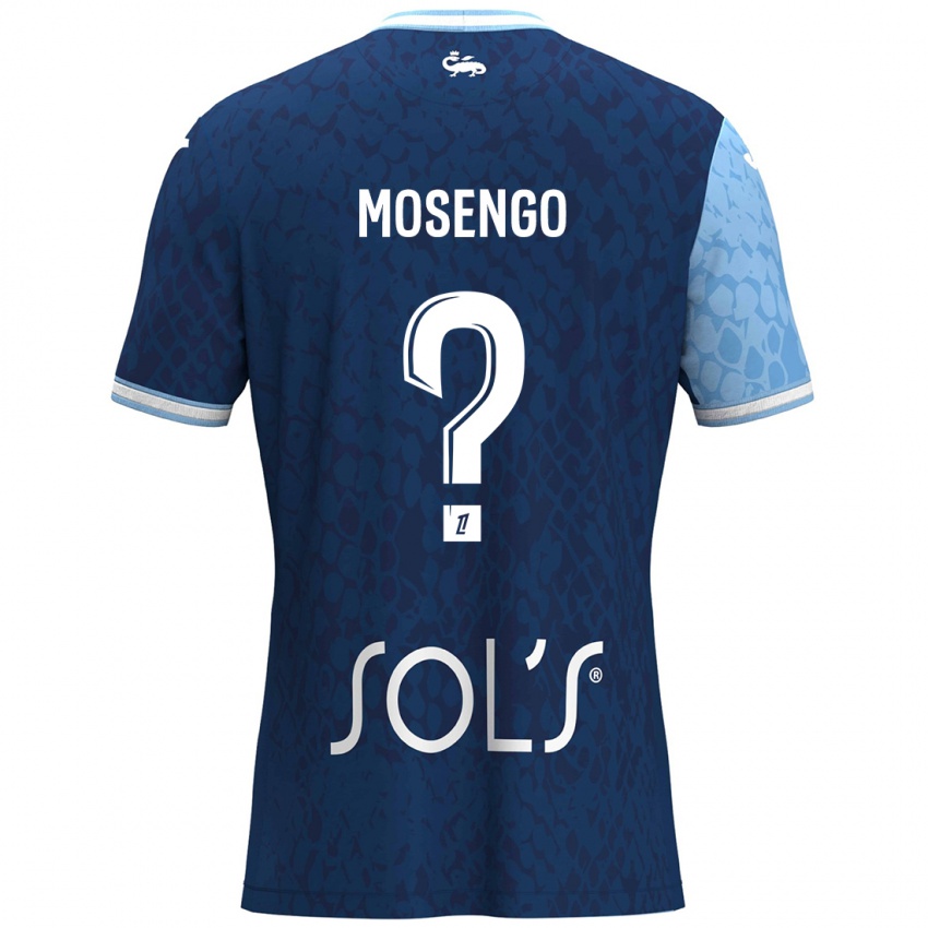 Niño Camiseta Daren Mosengo #0 Azul Cielo Azul Oscuro 1ª Equipación 2024/25 La Camisa