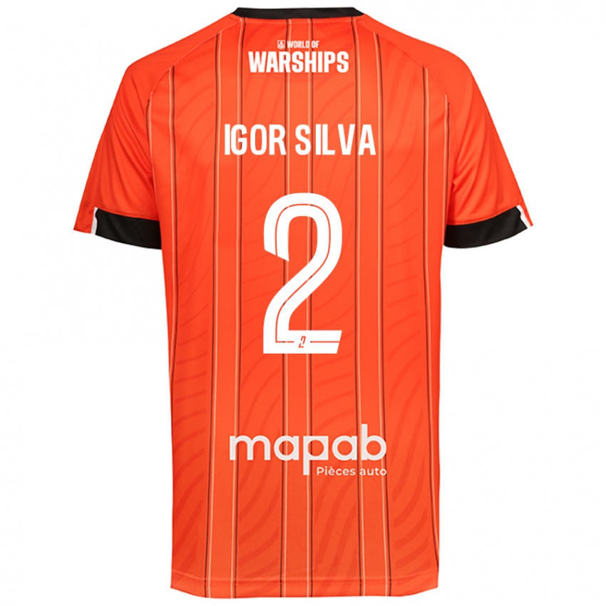 Niño Camiseta Igor Silva #2 Naranja 1ª Equipación 2024/25 La Camisa