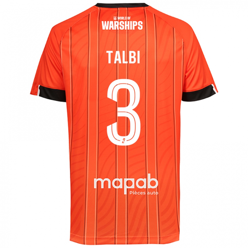 Niño Camiseta Montassar Talbi #3 Naranja 1ª Equipación 2024/25 La Camisa