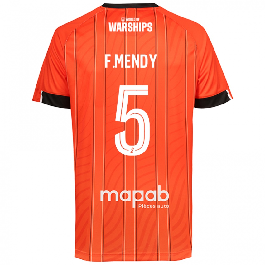 Niño Camiseta Formose Mendy #5 Naranja 1ª Equipación 2024/25 La Camisa