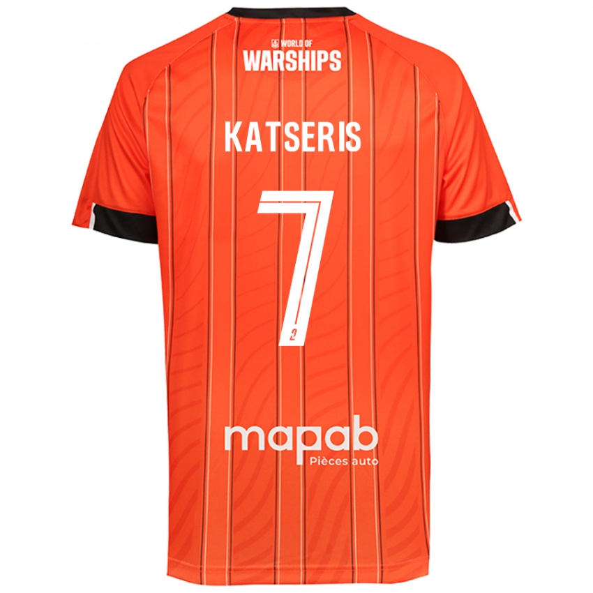 Niño Camiseta Panos Katseris #7 Naranja 1ª Equipación 2024/25 La Camisa