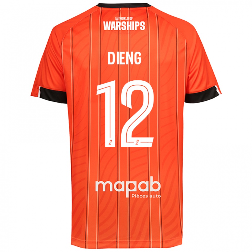 Niño Camiseta Bamba Dieng #12 Naranja 1ª Equipación 2024/25 La Camisa