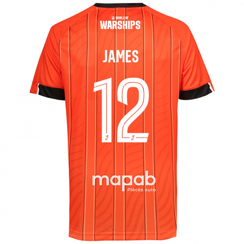 Niño Camiseta Isaac James #12 Naranja 1ª Equipación 2024/25 La Camisa