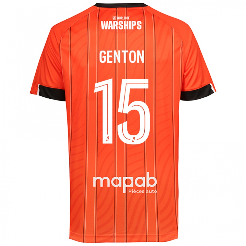 Niño Camiseta Enzo Genton #15 Naranja 1ª Equipación 2024/25 La Camisa