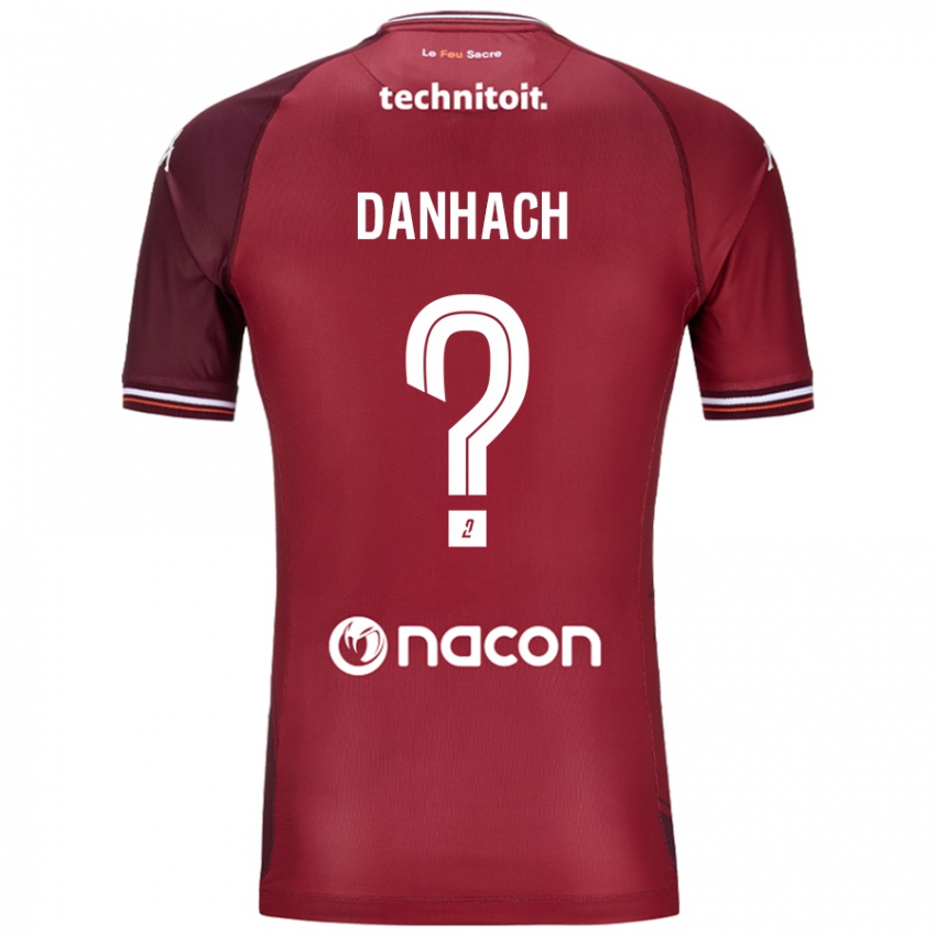 Niño Camiseta Djebril Danhach #0 Rojo Granata 1ª Equipación 2024/25 La Camisa