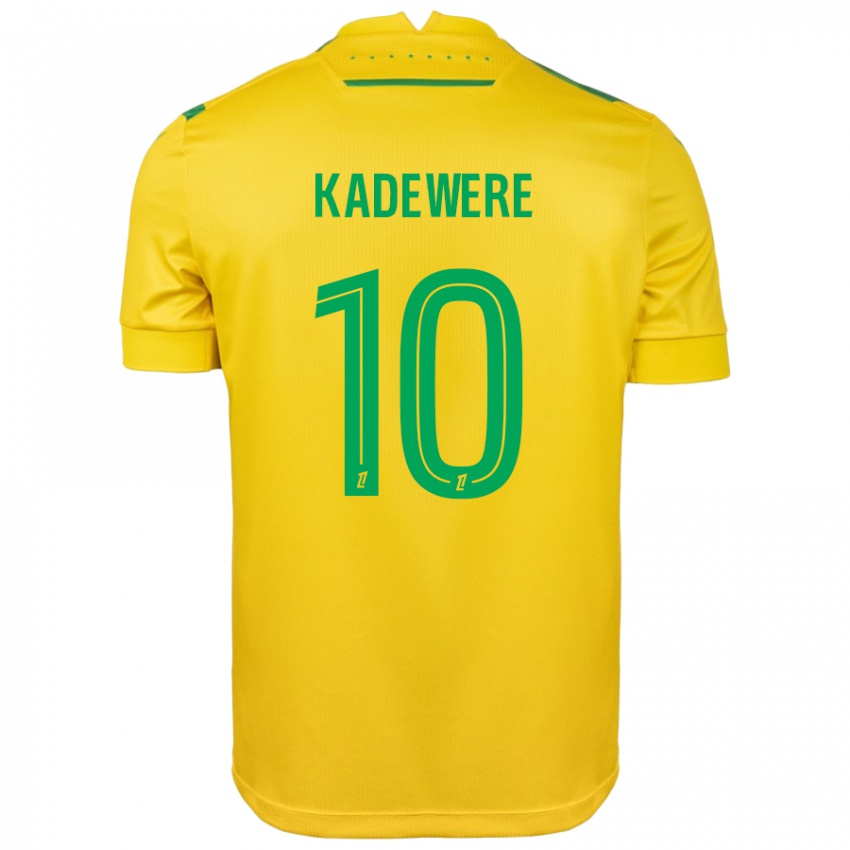 Niño Camiseta Tino Kadewere #10 Amarillo Verde 1ª Equipación 2024/25 La Camisa