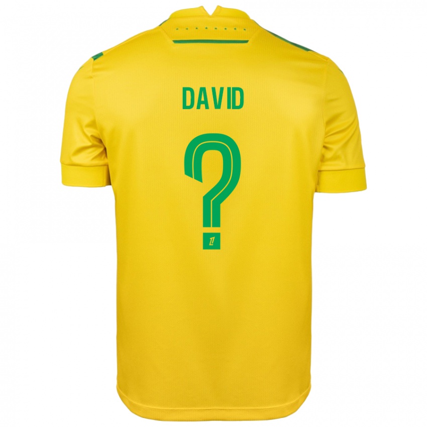 Niño Camiseta Timothé David #0 Amarillo Verde 1ª Equipación 2024/25 La Camisa