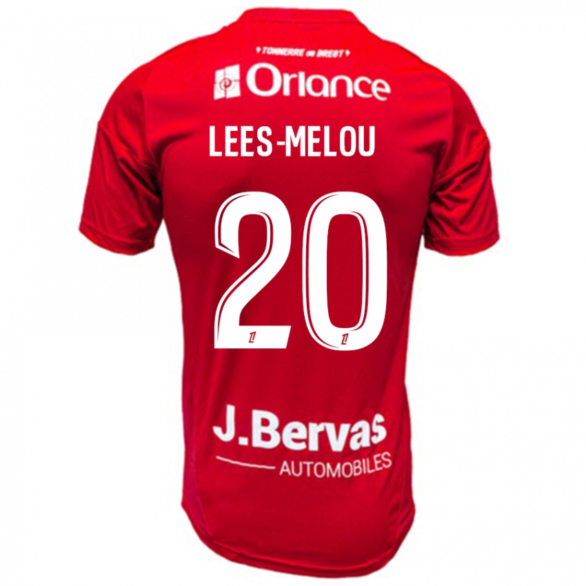 Niño Camiseta Pierre Lees-Melou #20 Rojo Blanco 1ª Equipación 2024/25 La Camisa