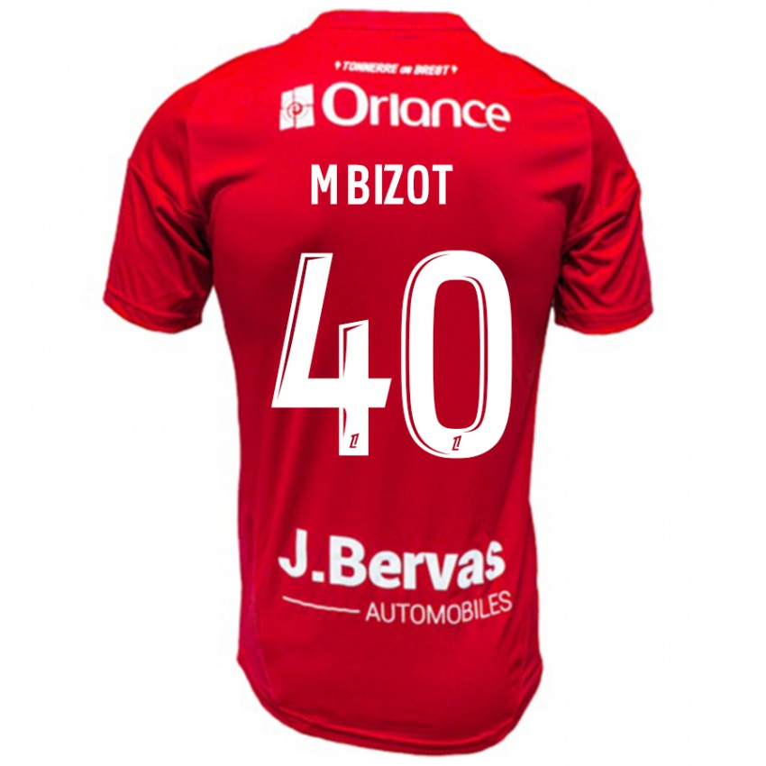 Niño Camiseta Marco Bizot #40 Rojo Blanco 1ª Equipación 2024/25 La Camisa