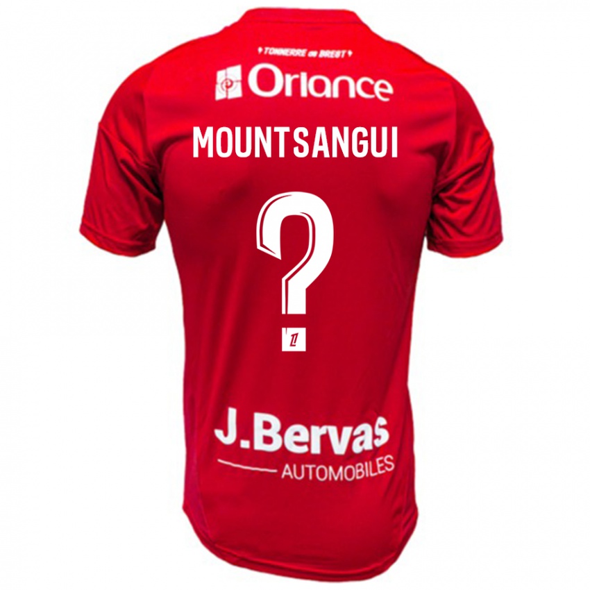 Niño Camiseta Warren Mountsangui #0 Rojo Blanco 1ª Equipación 2024/25 La Camisa