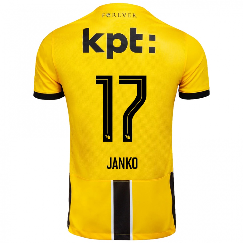 Niño Camiseta Saidy Janko #17 Amarillo Negro 1ª Equipación 2024/25 La Camisa