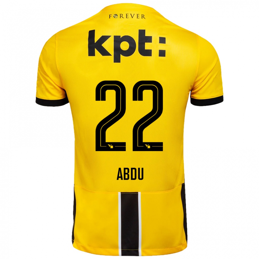 Niño Camiseta Abdu Conté #22 Amarillo Negro 1ª Equipación 2024/25 La Camisa