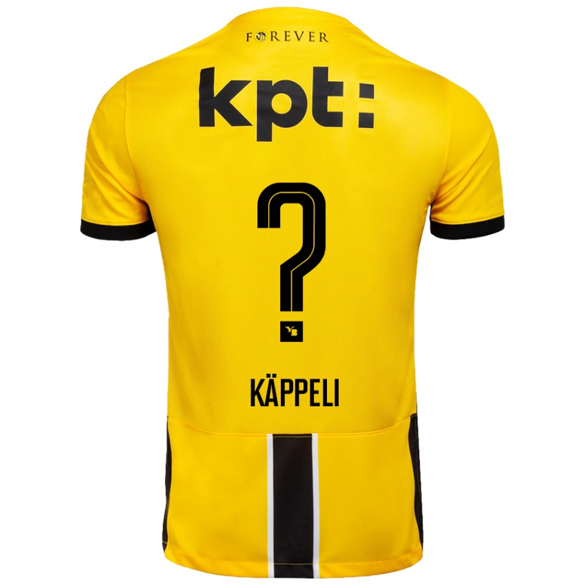 Niño Camiseta Cuno Käppeli #0 Amarillo Negro 1ª Equipación 2024/25 La Camisa