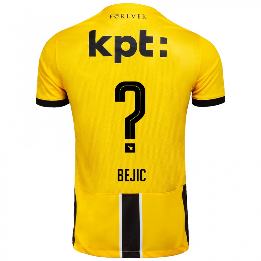 Niño Camiseta Endrit Bejic #0 Amarillo Negro 1ª Equipación 2024/25 La Camisa