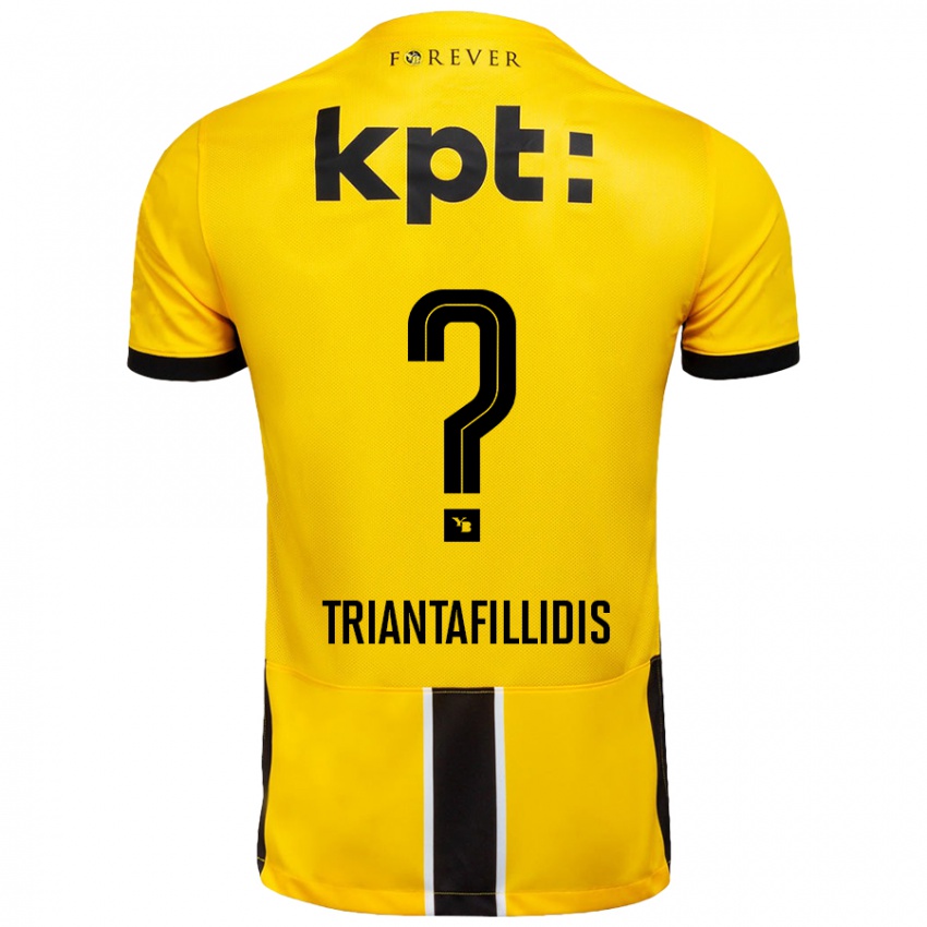 Niño Camiseta Nevin Triantafillidis #0 Amarillo Negro 1ª Equipación 2024/25 La Camisa