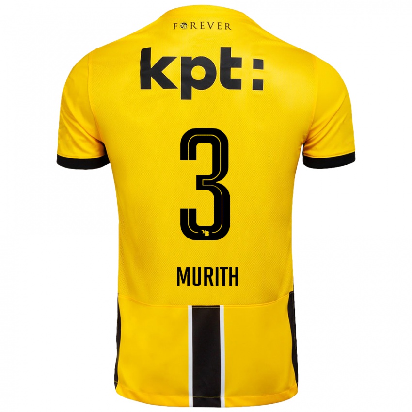 Niño Camiseta Tom Murith #3 Amarillo Negro 1ª Equipación 2024/25 La Camisa