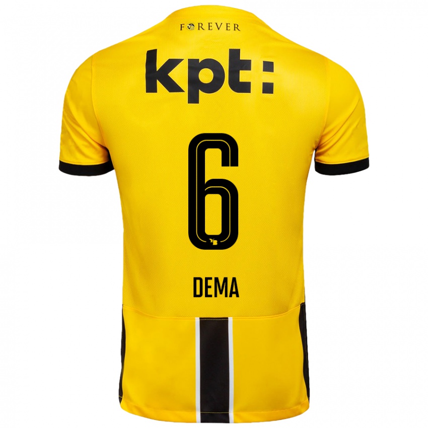 Niño Camiseta Jashar Dema #6 Amarillo Negro 1ª Equipación 2024/25 La Camisa