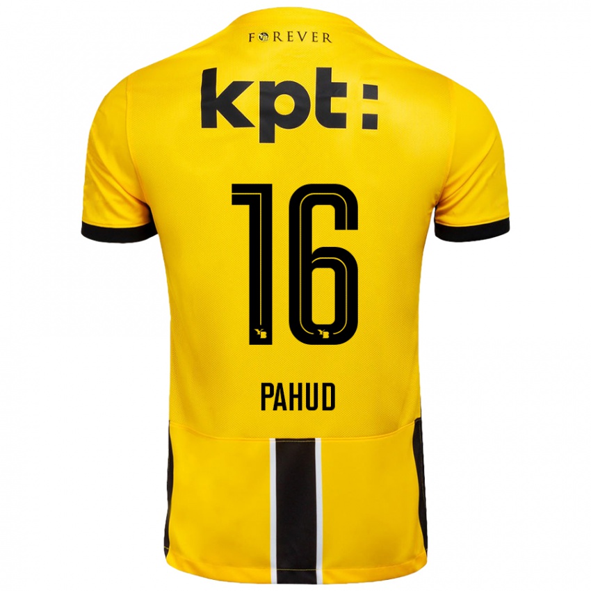 Niño Camiseta Ciril Pahud #16 Amarillo Negro 1ª Equipación 2024/25 La Camisa