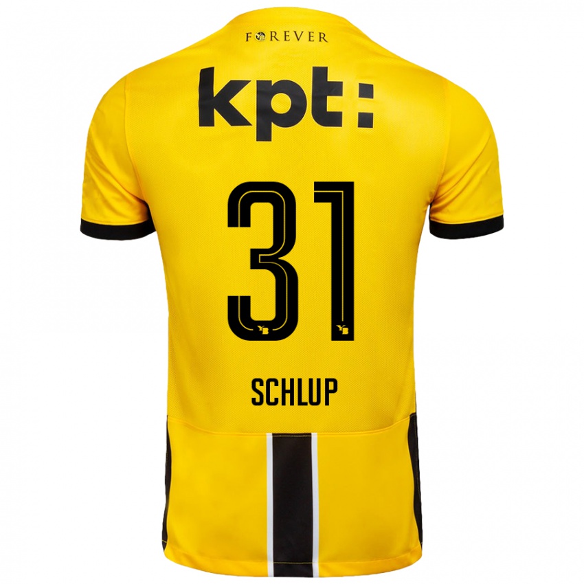 Niño Camiseta Giulia Schlup #31 Amarillo Negro 1ª Equipación 2024/25 La Camisa