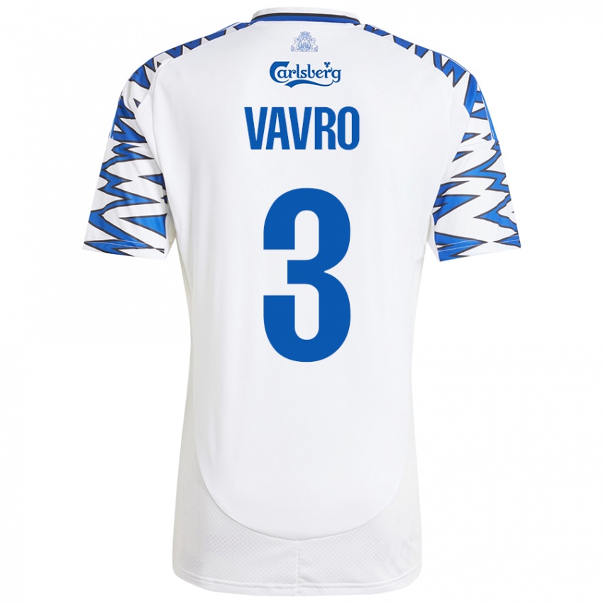 Niño Camiseta Denis Vavro #3 Blanco Azul Cielo 1ª Equipación 2024/25 La Camisa