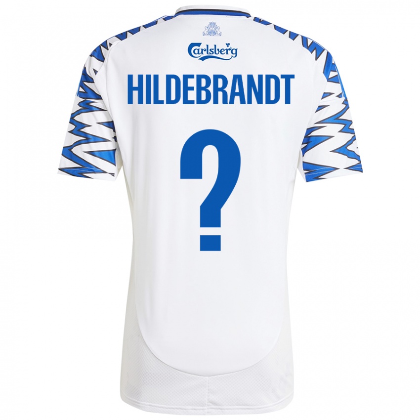 Niño Camiseta Sylvester Hildebrandt #0 Blanco Azul Cielo 1ª Equipación 2024/25 La Camisa