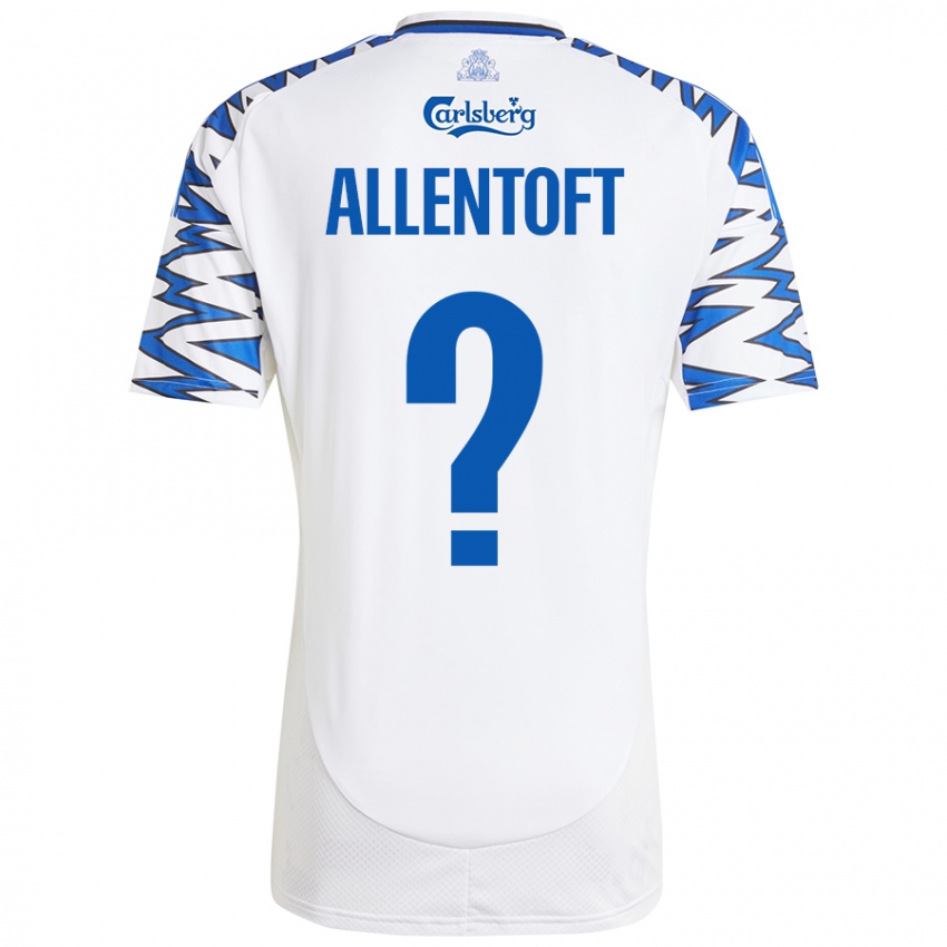 Niño Camiseta Philip Allentoft #0 Blanco Azul Cielo 1ª Equipación 2024/25 La Camisa