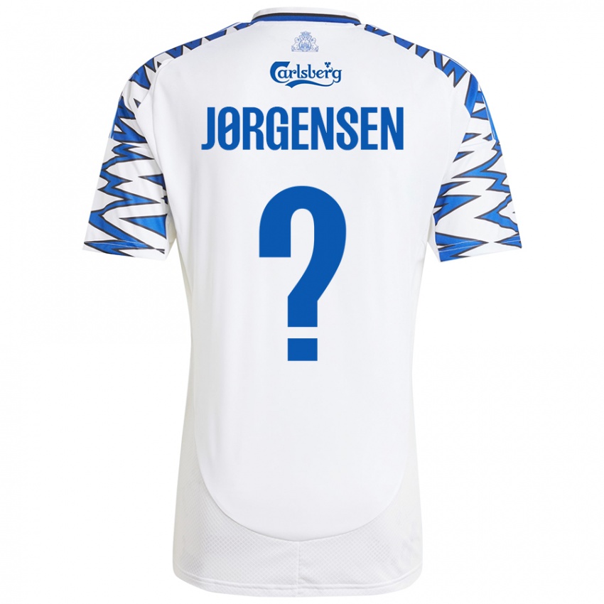 Niño Camiseta Mads Jørgensen #0 Blanco Azul Cielo 1ª Equipación 2024/25 La Camisa